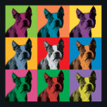 Pop-Art-Poster för Boston Terrier Poster<br><div class="desc">Pop-Art-Poster för Boston Terrier</div>