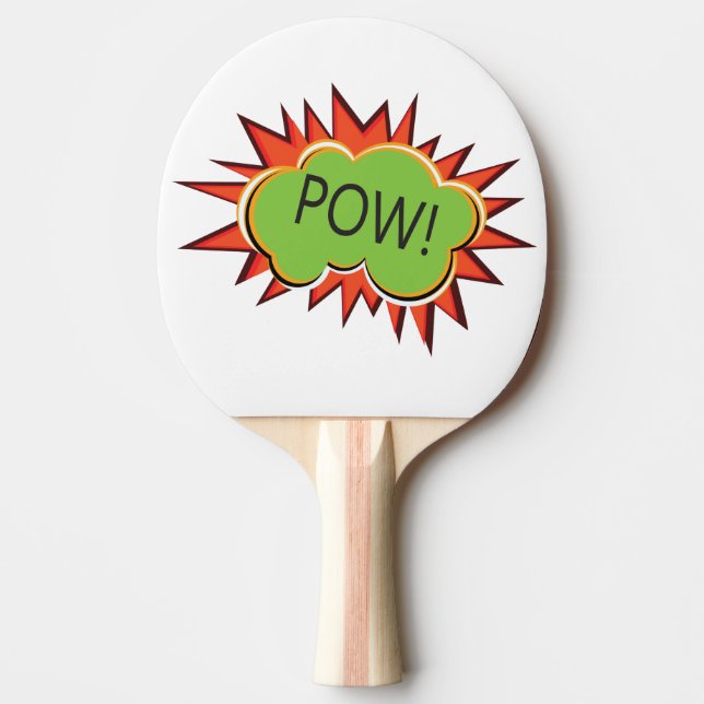 Pop art Pow Kaboom Pingisracket (Framsidan)