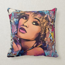 Pop Art PrincessThrow-kudde