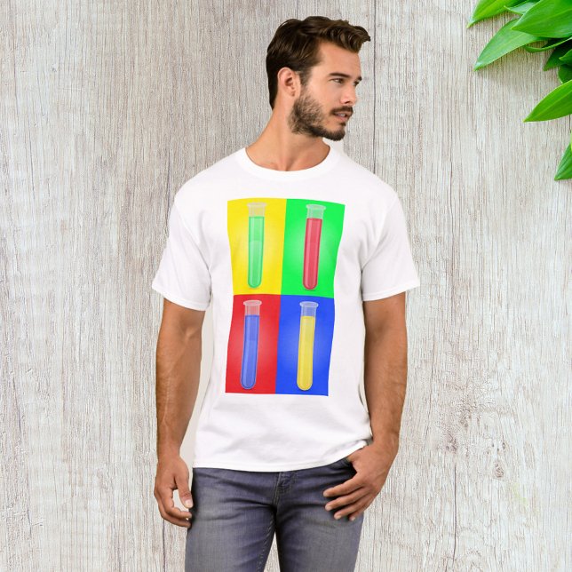 Pop Art provrör Vetenskap Kemi Laboratorium T Shirt (Skapare uppladdad)