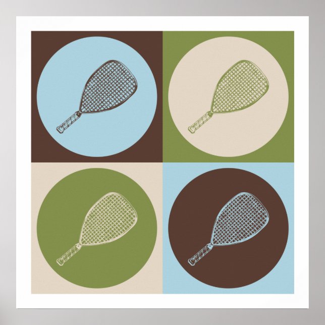 Pop Art Racquetball Poster (Framsidan)
