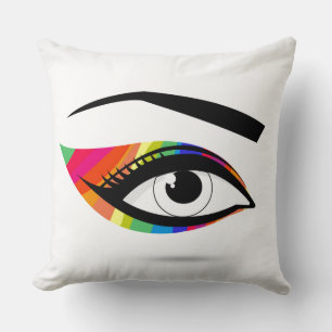 Pop Art Rainbow Eyeshadow Dekorativ kudde