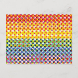 Pop Art Rainbow Flagga Vykort
