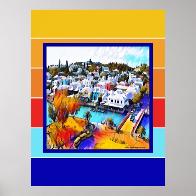Pop Art Rand Bermuda Poster (Framsidan)
