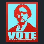 Pop-Art Red & Aqua Vote Dammit Susan B. Anthony Poster<br><div class="desc">Den här moderna, popkonsformade designen har en silhuette porträtt från Susan i röda och akvblåblå nyanser. Under hennes porträtt finns ord "Vote Dammit" i fet akvarie. Susan B. Anthony arbetade länge och hårt för att bidra till att fastställa det nittonde ändringsförslaget, ge kvinnor högerna att rösta. Släpp inte Susan ner......</div>