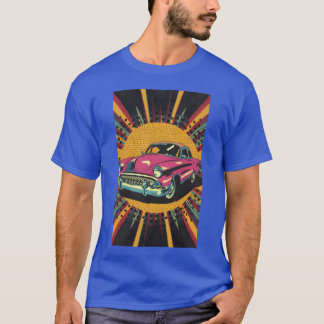 Pop art rendition of a classic car vibrant colors t shirt