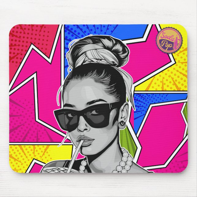 Pop Art Retrô Mulher Fashion Preto e Branco  Musmatta (Framsidan)