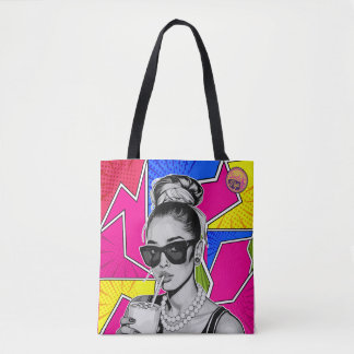 Pop Art Retrô Mulher Fashion Preto e Branco Tygkasse