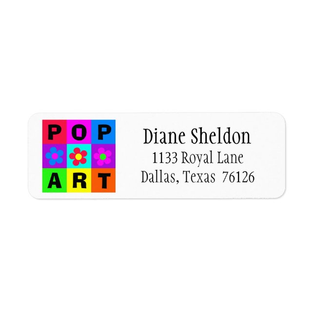 POP-Art-Returetiketter Returadress Etikett (Framsidan)