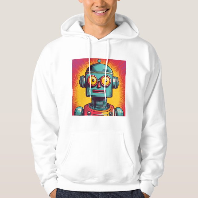 Pop Art Robot Hoodie (Framsida)