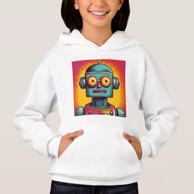 Pop Art Robot T Shirt (Framsida)