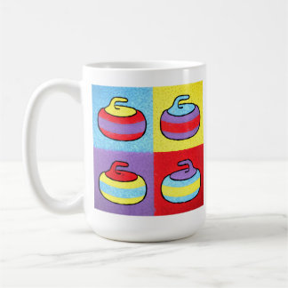 Pop Art Rocks Curling Design Kaffemugg