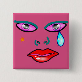 Pop Art Rockstjärna Pin Knapp