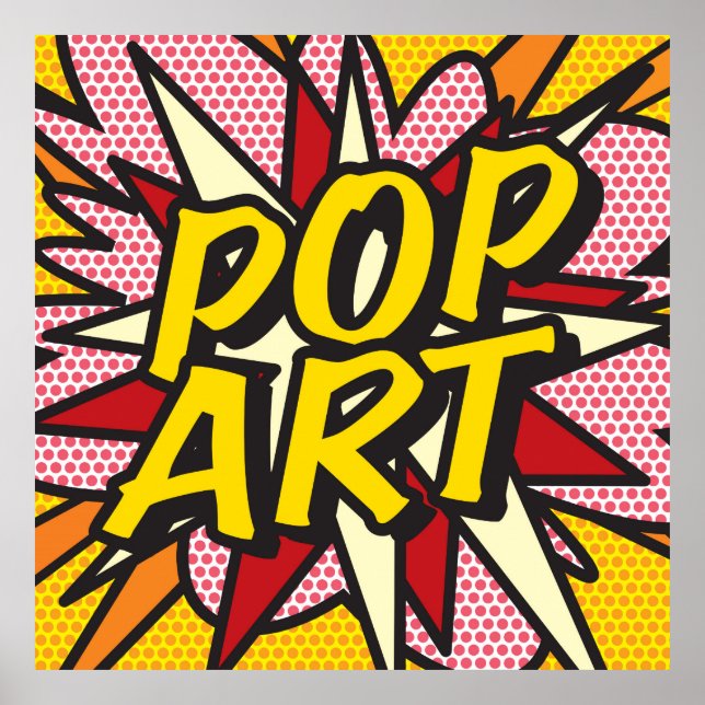 POP ART-Roligt Retro Tecknad Bok-popup-bild Poster (Framsidan)