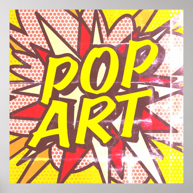 POP ART-Roligt Retro Tecknad Bok-popup-bild Poster (Framsidan)