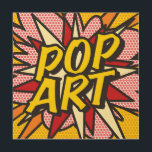 POP ART-Roligt Retro Tecknad Bok-popup-bild Trätavla<br><div class="desc">En roligt-,  coola- och trendig-reflektor i bok är en konstinspirerad design som sätter in visken,  locket och poken på din dag. Perfektens gåva till superhjältar,  dina vänner,  familj eller som ett sätt att behandla dig själv. Designad av ComicBookPop© på www.zazzle.com/comicbookpop*</div>