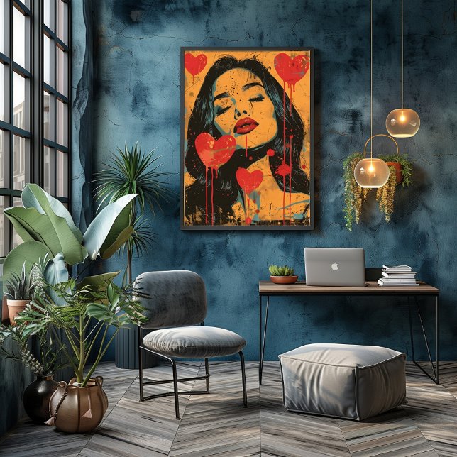 Pop Art Romántico: Mirada Seductora Fototryck (Skapare uppladdad)