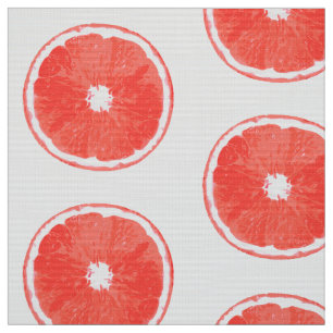 Pop Art Rosa Grapefruit-segment - vit bakgrund Tyg