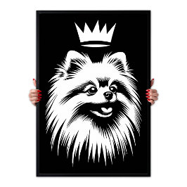 Pop Art Royal Pomeranian Med En Krona Poster