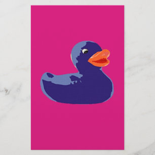 Pop Art Rubber Ducky Blue Rosa Anka