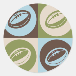 Pop Art Rugby Runt Klistermärke