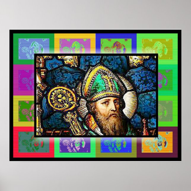 Pop Art Saint patrick Poster (Framsidan)