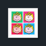 Pop Art Sally | Mod till Mönster Canvastryck<br><div class="desc">Ta en titt på den här söta toppen med Sally i en roligt pop art mönster.</div>