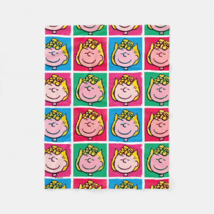 Pop Art Sally   Mod till Mönster Fleecefilt