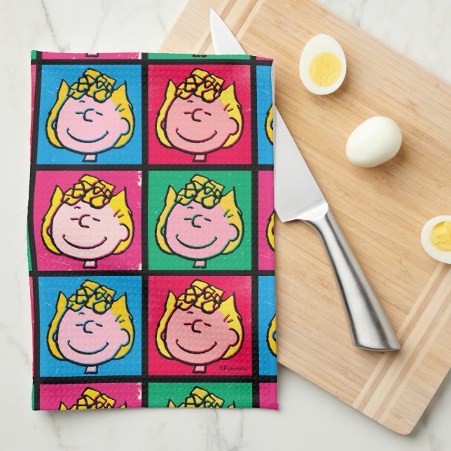Pop Art Sally | Mod till Mönster Kökshandduk (Vikt i Fjärdedel)