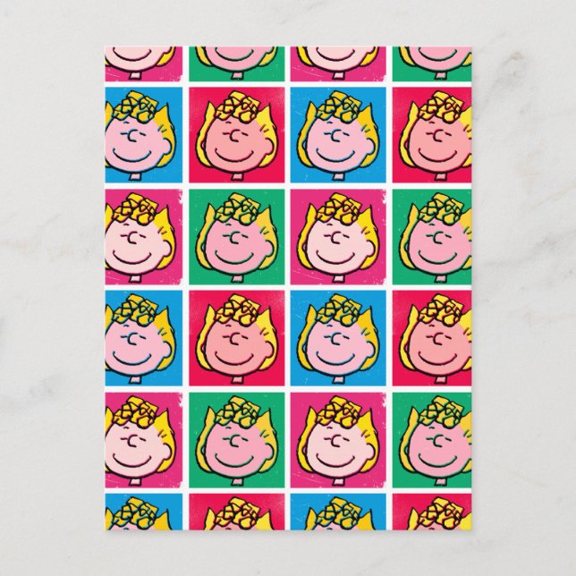 Pop Art Sally | Mod till Mönster Vykort (Framsida)