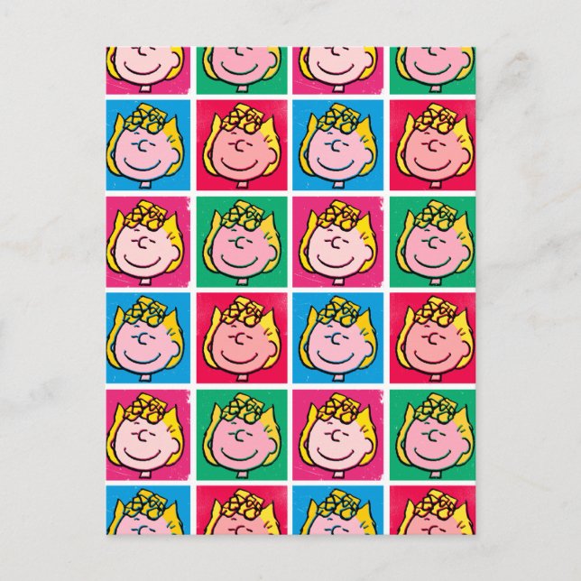 Pop Art Sally | Mod till Mönster Vykort (Framsida)