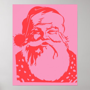Pop art Santa rosa Red Poster