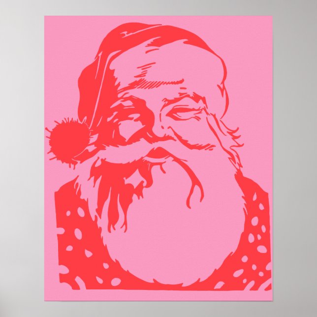 Pop art Santa rosa Red Poster (Framsidan)