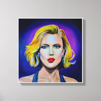 Pop Art Scarlett Johansson Porträtt Canvastryck