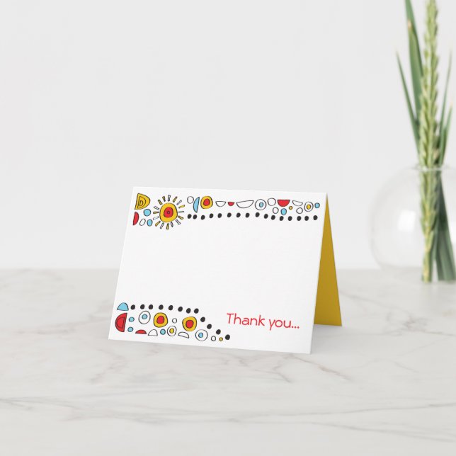 POP ART SCRIBBLY-Bat mitzvah, tillsatt tackkort (Framsida)