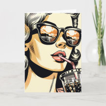 Pop Art Serietidning Snygg Kvinna Stor Sommar