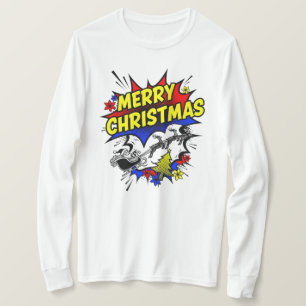 Pop Art Serietidningsstil God Jul T Shirt