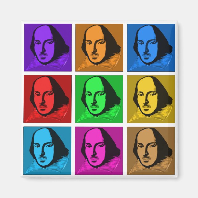Pop Art Shakespeare Magnet (Framsidan)
