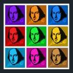 Pop Art Shakespeare Poster<br><div class="desc">Den här färgstarka popkonversionen av Shakespeare är ett roligt sätt att uttrycka kärlek i Avonbukten. Finns på ett stort antal t-shirts och presenter.</div>