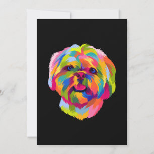 Pop Art Shih Tzu Cute Puppy Owner Tack Kort
