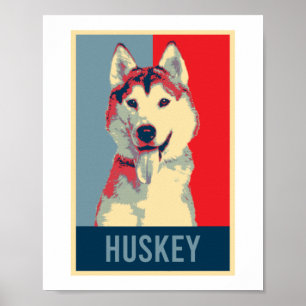 Pop Art siberian husky Hund Porträtt Poster