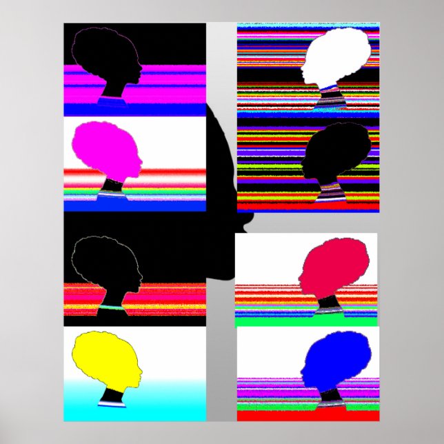 Pop Art Silhouettes Poster (Framsidan)