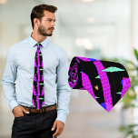 Pop Art Skyline Bright Lila Rosa Stars Mönster Slips<br><div class="desc">Original Pop Art av Skylar Jenkins. Lila byggnad är uppmjukat med moln från grönt,  mörk blått måne och orange hjärta.</div>