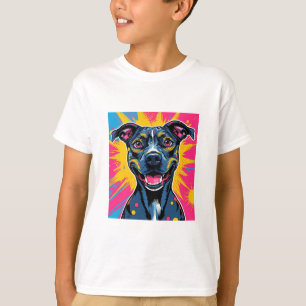 Pop Art Smile - en makt i Lycklig Hund T Shirt