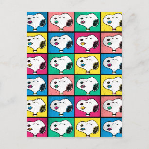 Pop Art Snoopy Läppar Mod för dig Mönster Vykort