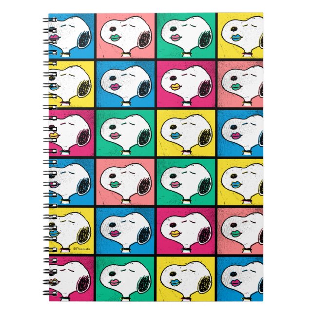 Pop Art Snoopy Läppar | Mod till Mönster Anteckningsbok (Framsidan)