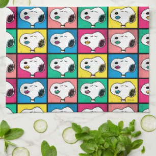 Pop Art Snoopy Läppar   Mod till Mönster Kökshandduk