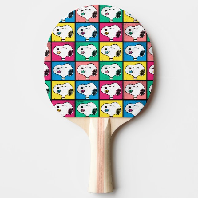 Pop Art Snoopy Läppar | Mod till Mönster Pingisracket (Framsidan)