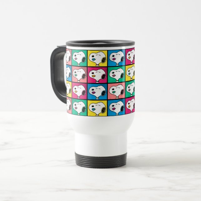 Pop Art Snoopy Läppar | Mod till Mönster Resemugg (Framsida vänster)