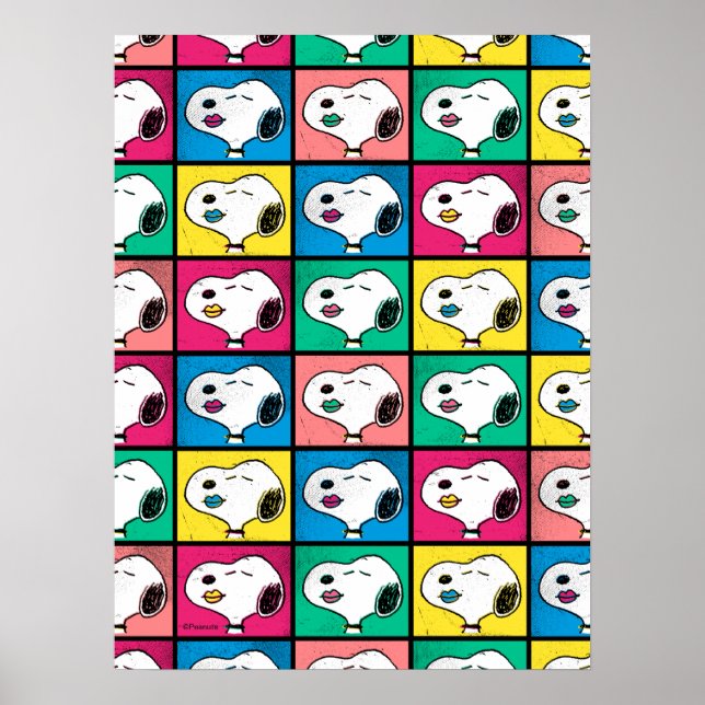 Pop Art Snoopy Lips | Mönster för dig Poster (Framsidan)